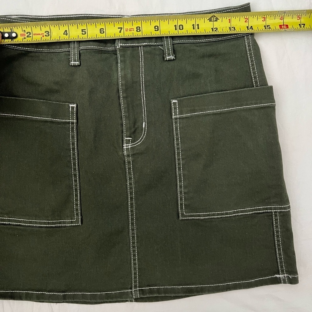 Vintage Y2K Arizona Mini Skirt in Olive Green - Size 3 - Picture 6 of 6